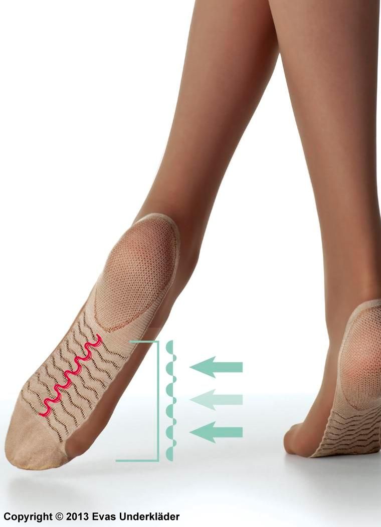 Knee high socks with massaging feet in 40 denier